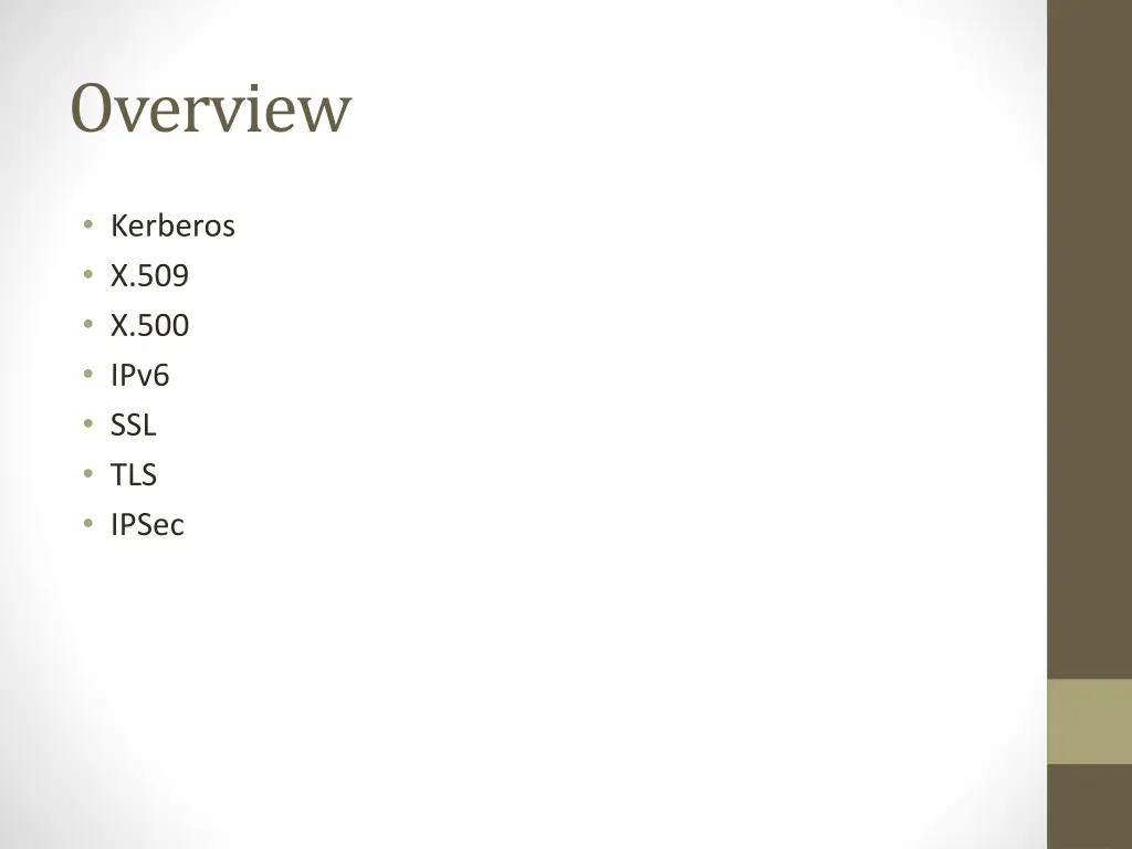 overview