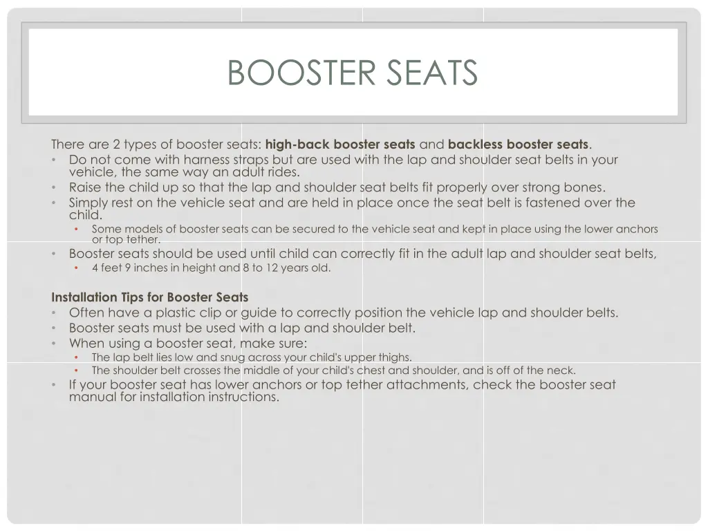 booster seats 1