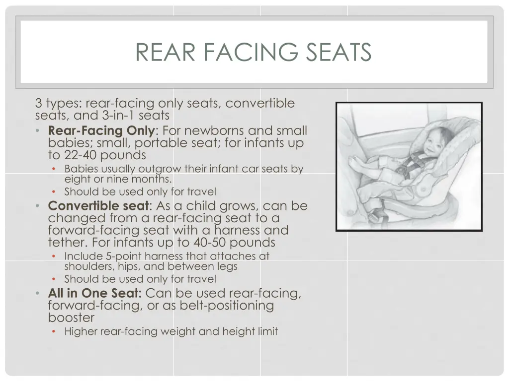 rear facing seats