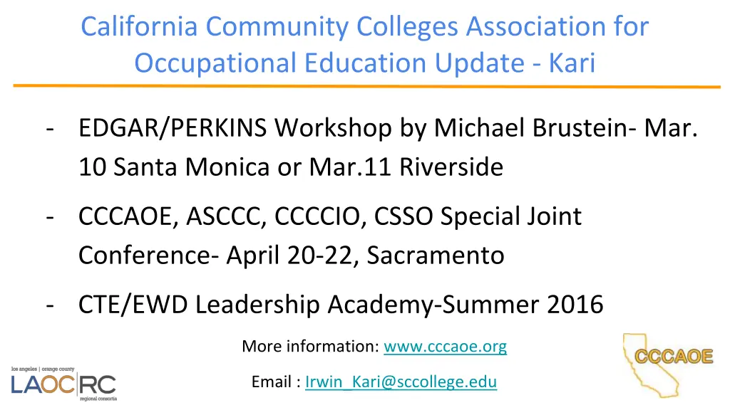california community colleges association 1