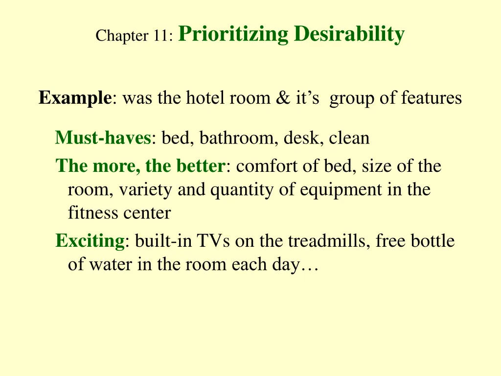 chapter 11 prioritizing desirability