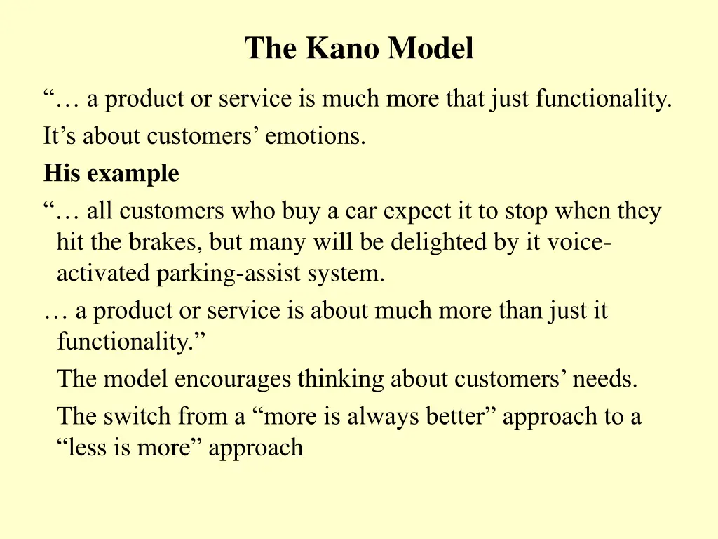 the kano model