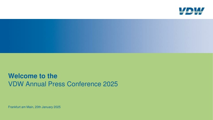 welcome to the vdw annual press conference 2025