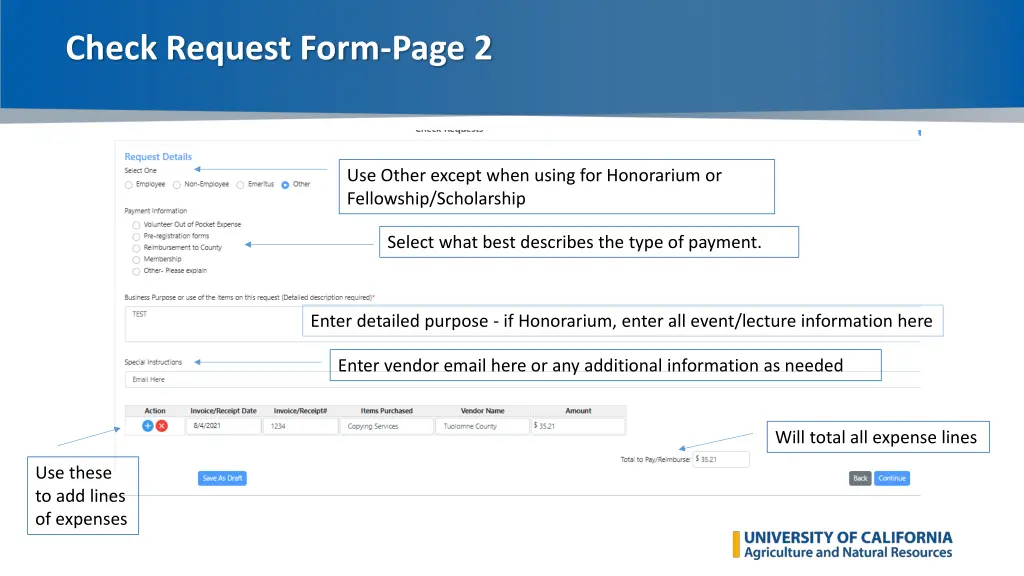 check request form page 2