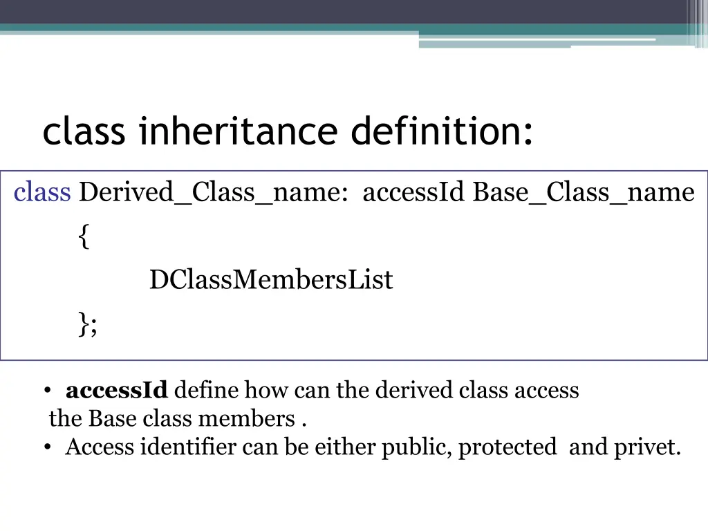 class inheritance definition