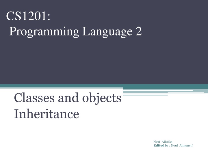 cs1201 programming language 2