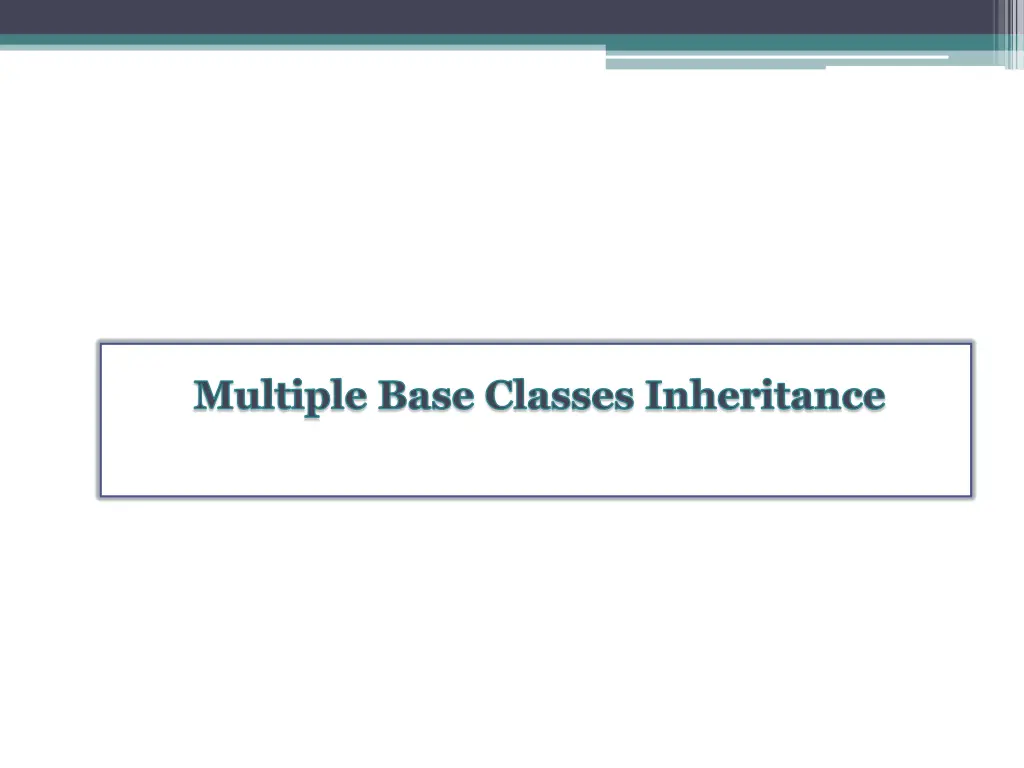 multiple base classes inheritance