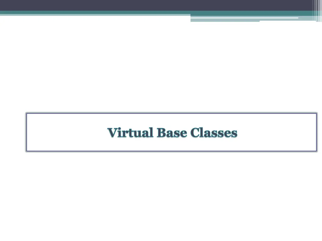 virtual base classes