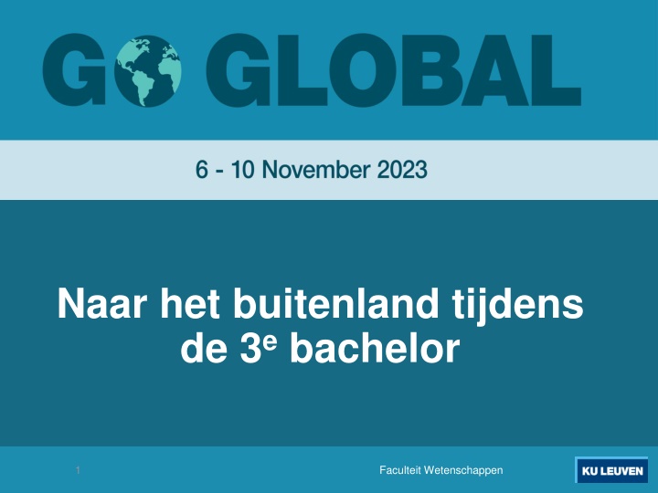 naar het buitenland tijdens de 3 e bachelor