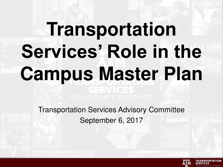 transportation services role in the campus master