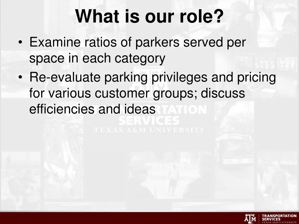 what is our role 1