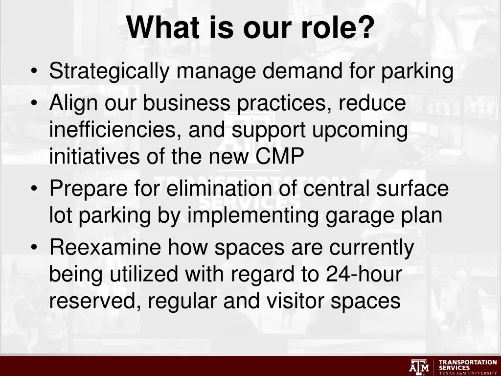 what is our role