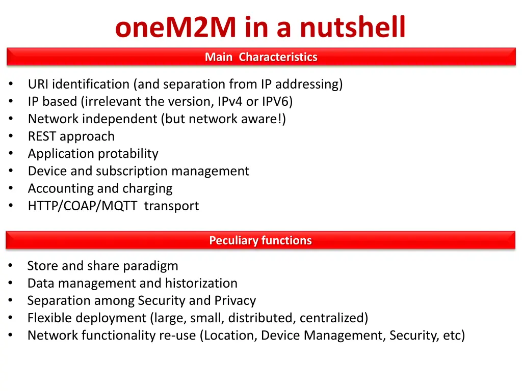 onem2m in a nutshell main characteristics