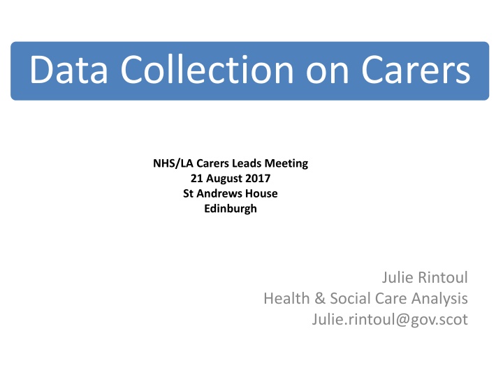 data collection on carers