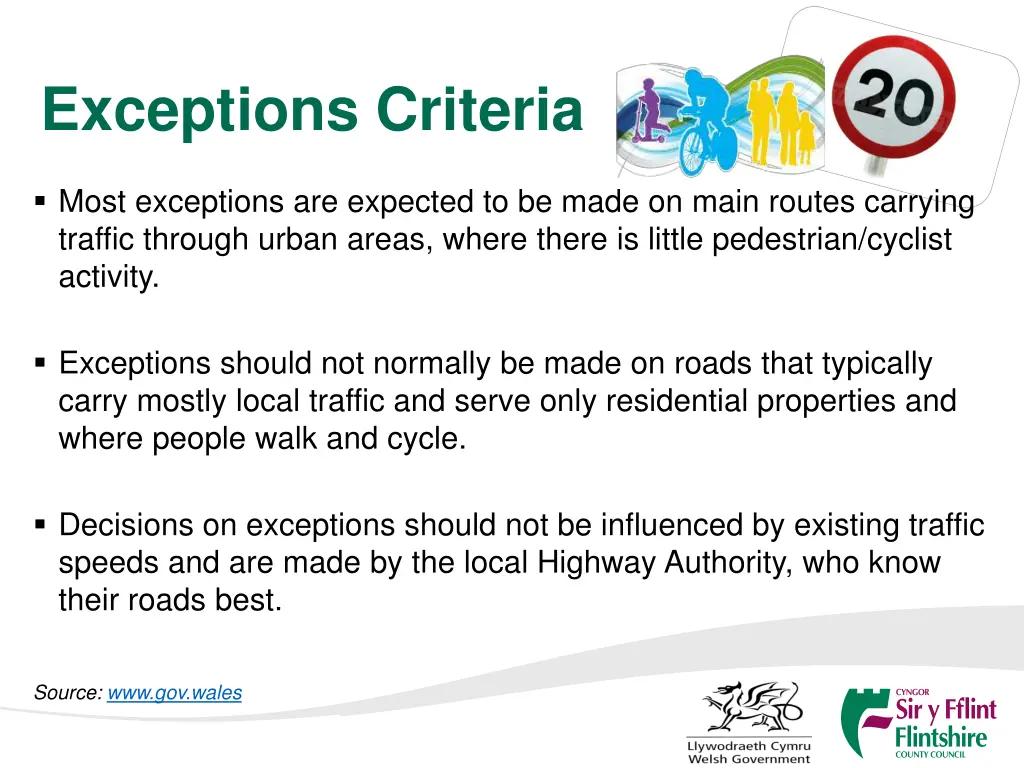 exceptions criteria