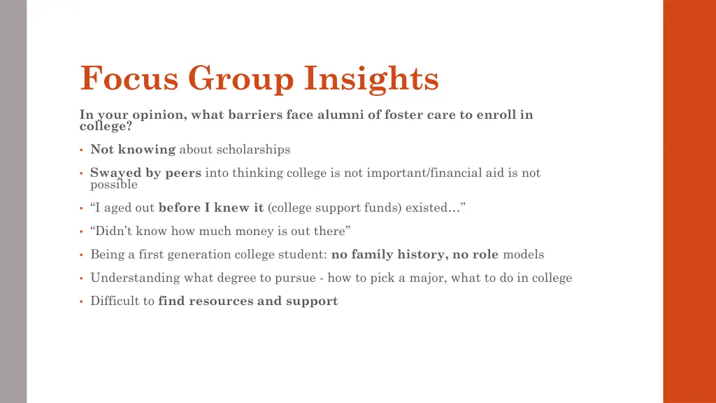 focus group insights