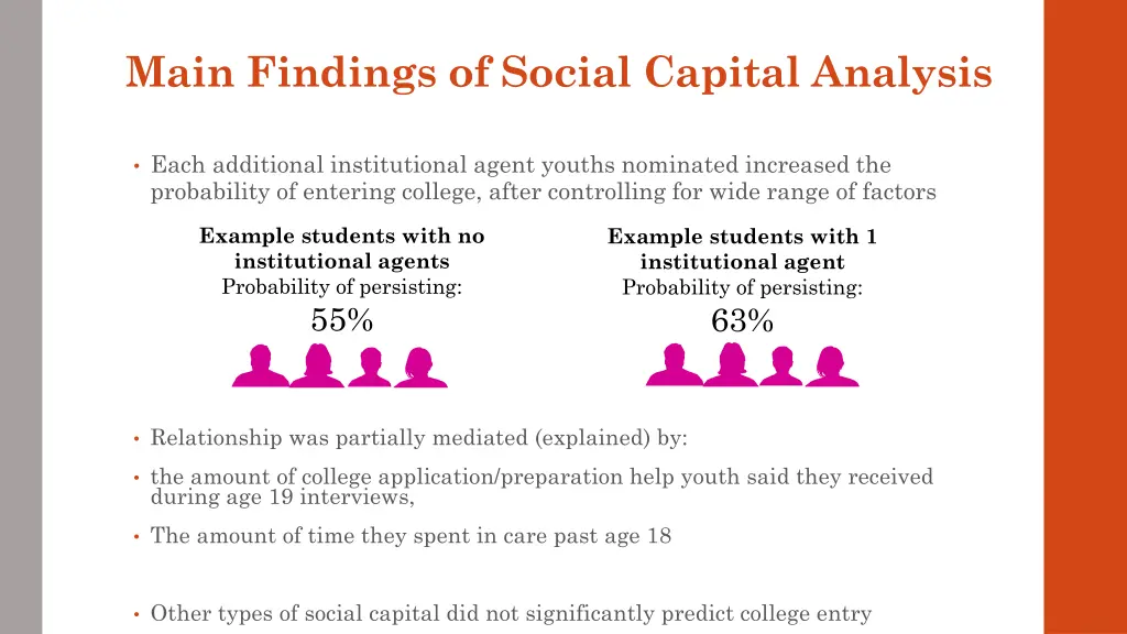 main findings of social capital analysis