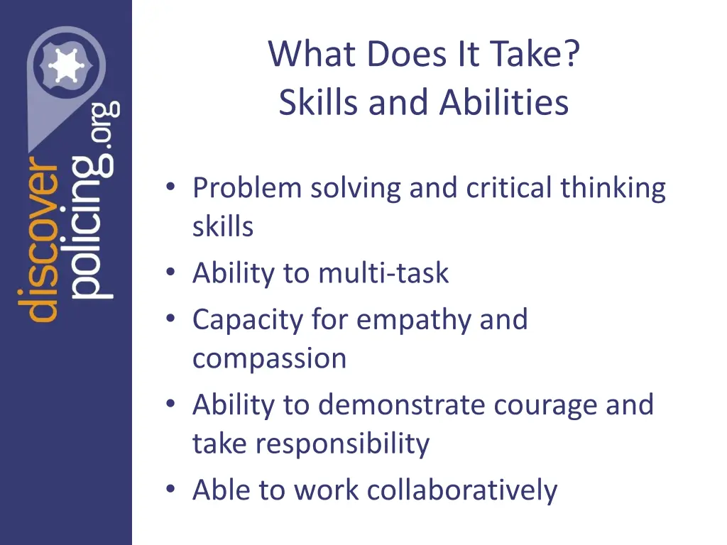 what does it take skills and abilities