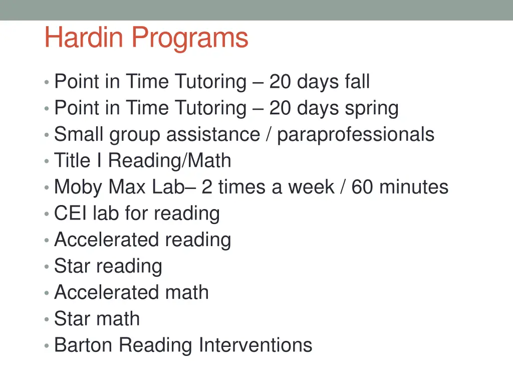 hardin programs