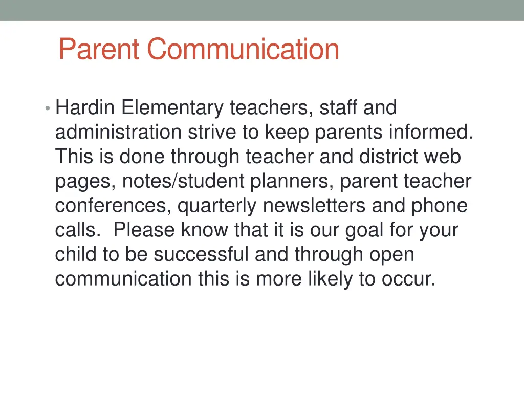 parent communication