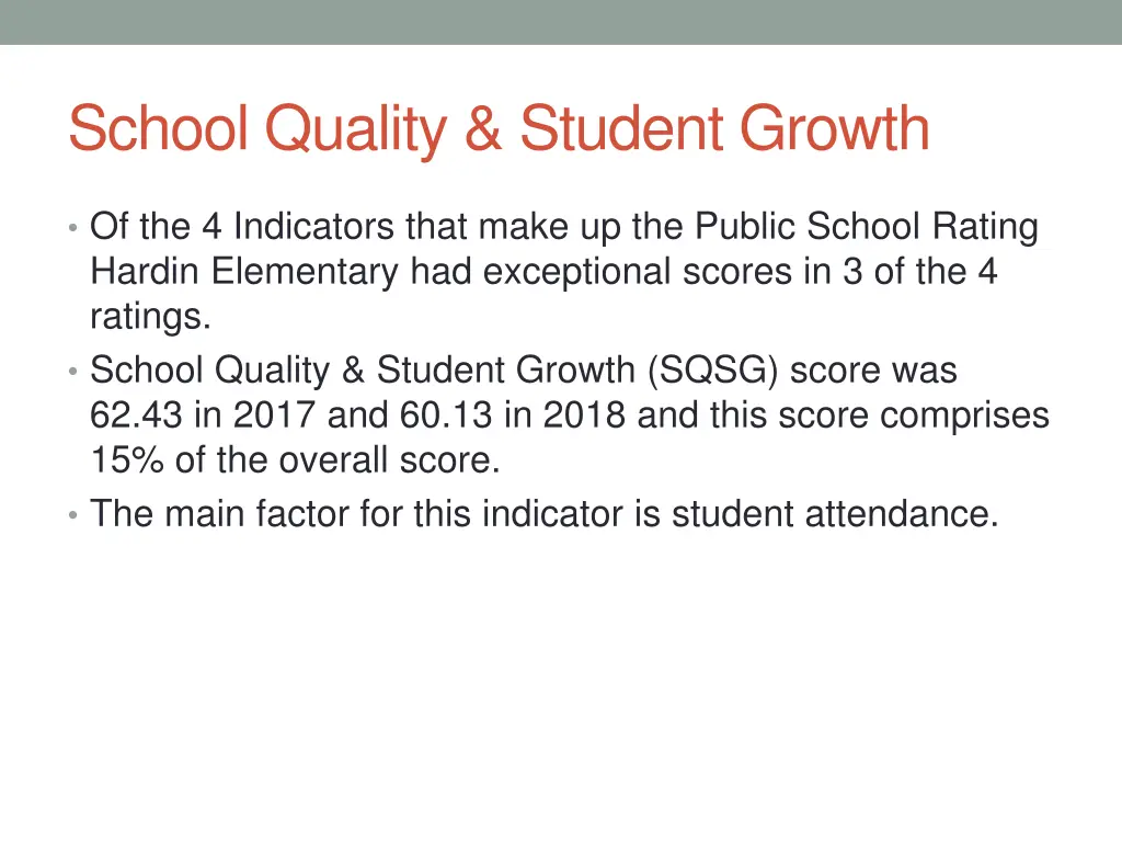 school quality student growth