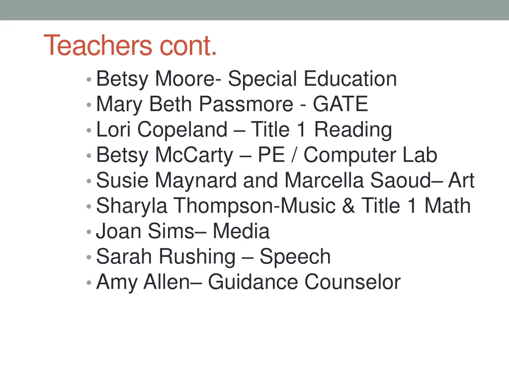 teachers cont betsy moore special education mary