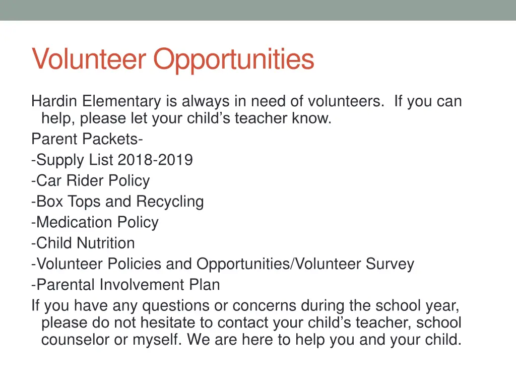 volunteer opportunities