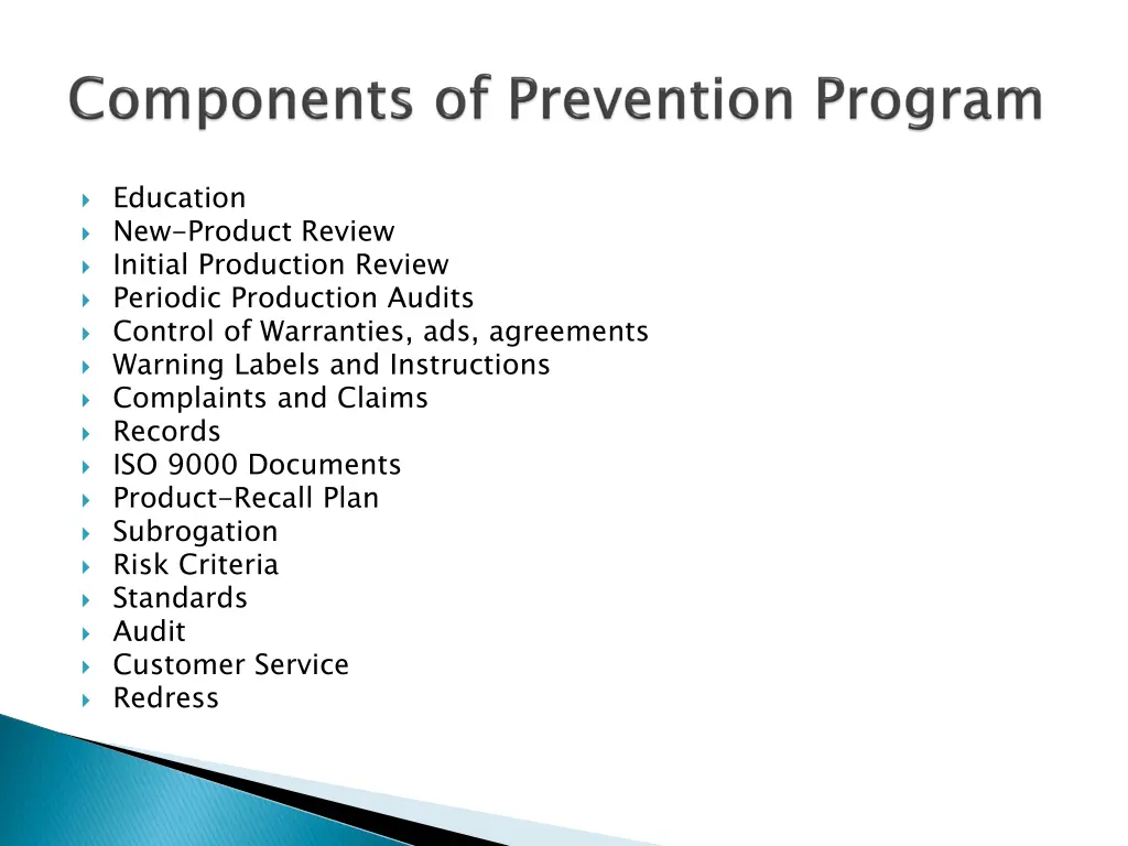 education new product review initial production