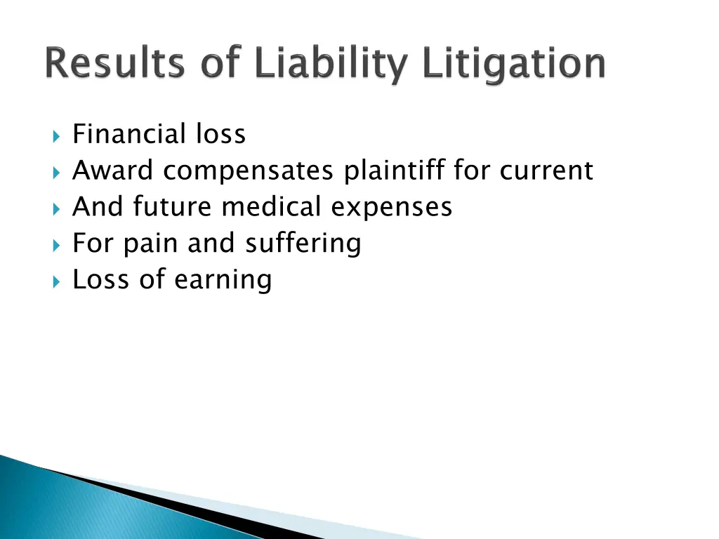 financial loss award compensates plaintiff