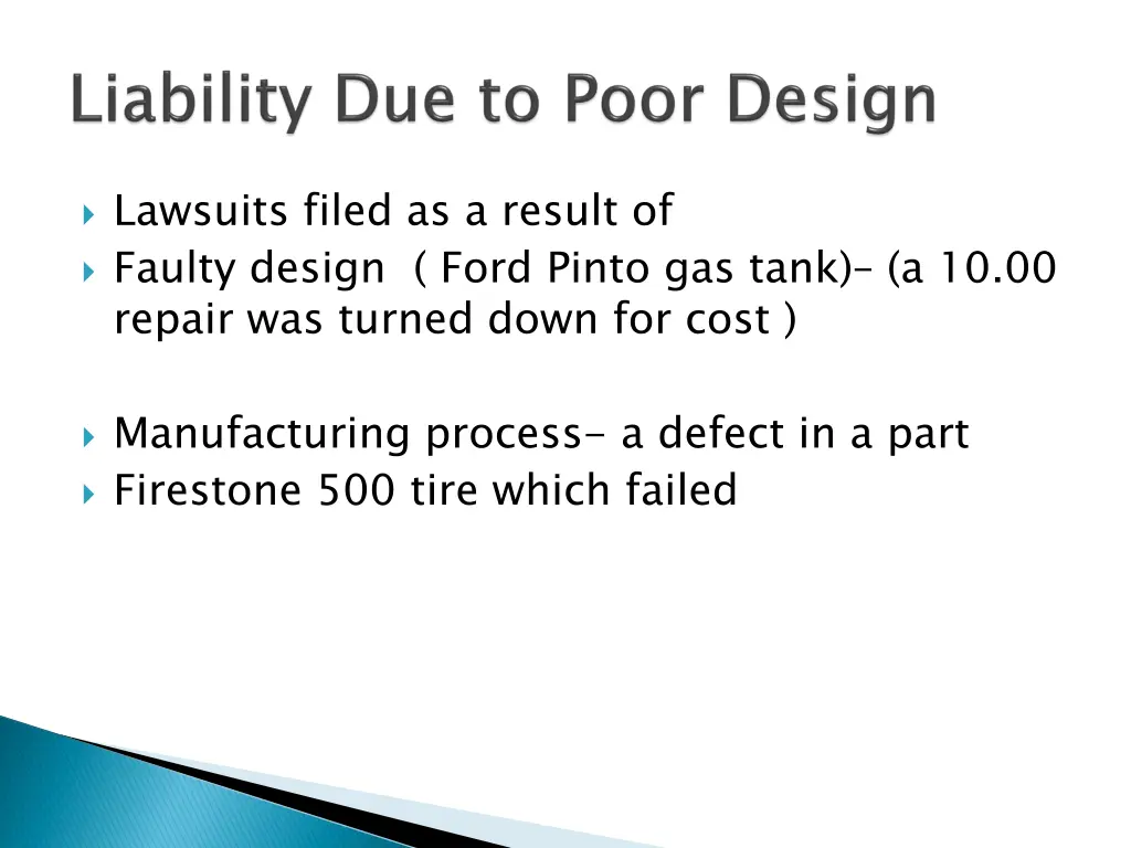 lawsuits filed as a result of faulty design ford