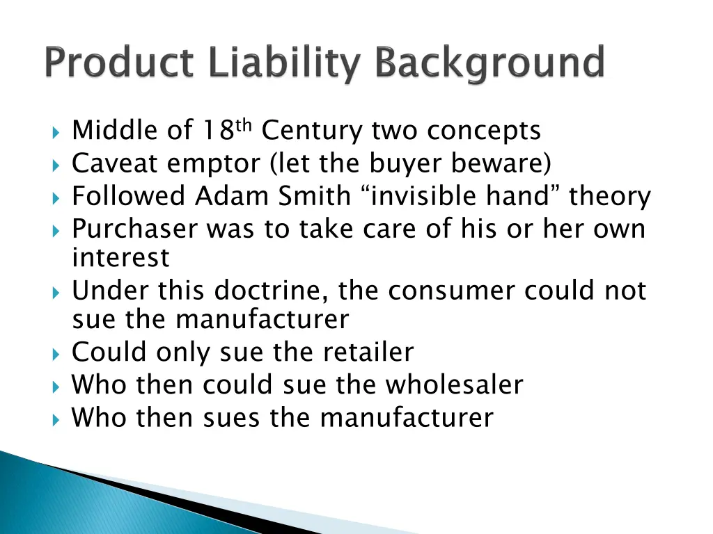 middle of 18 th century two concepts caveat