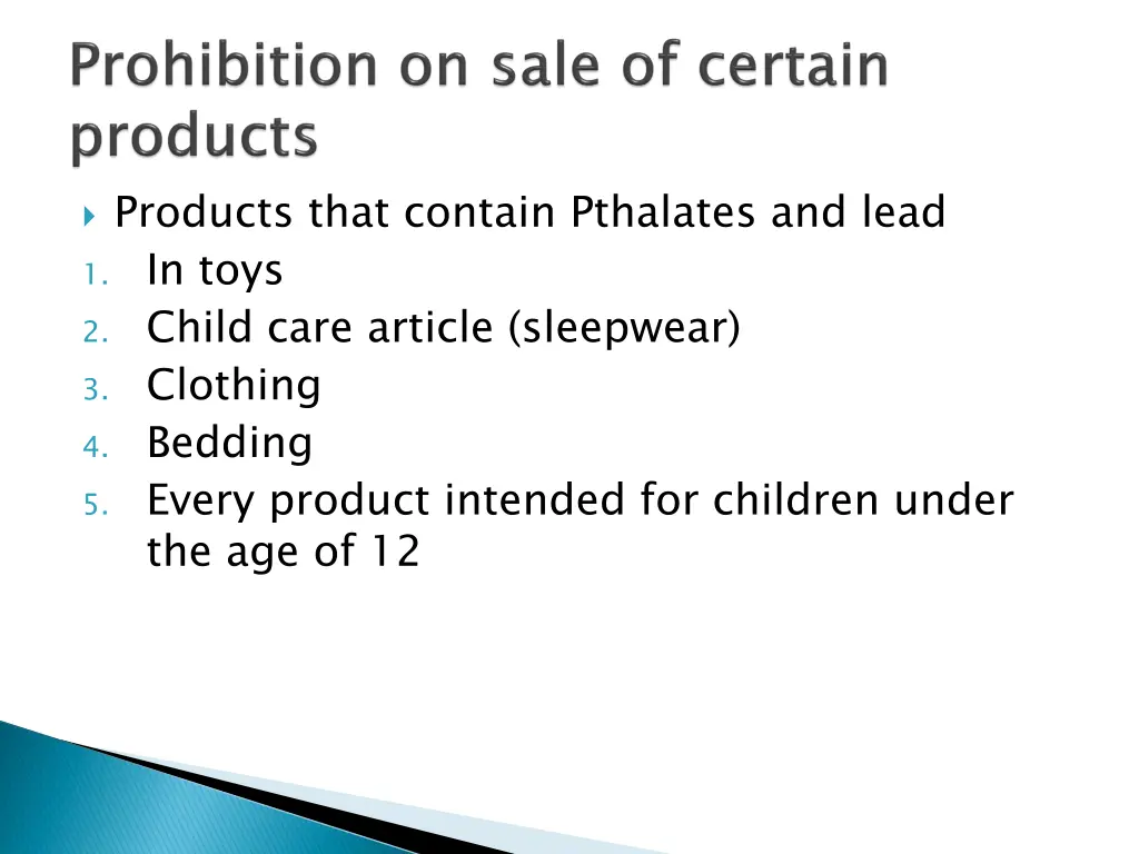 products that contain pthalates and lead