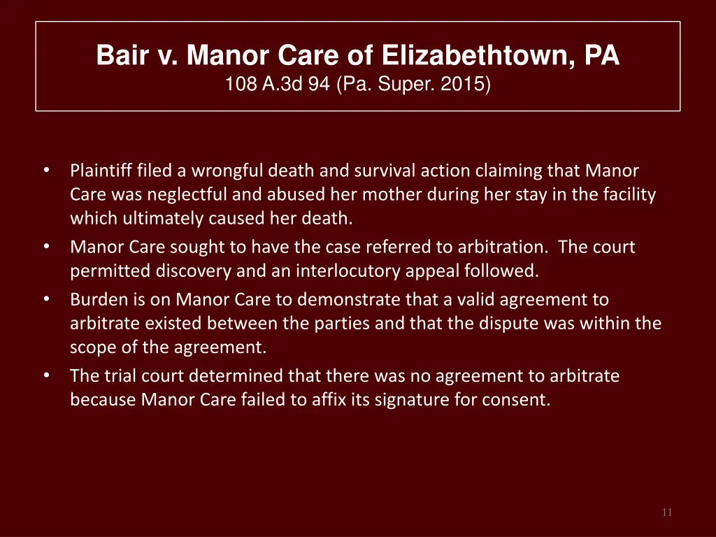 bair v manor care of elizabethtown