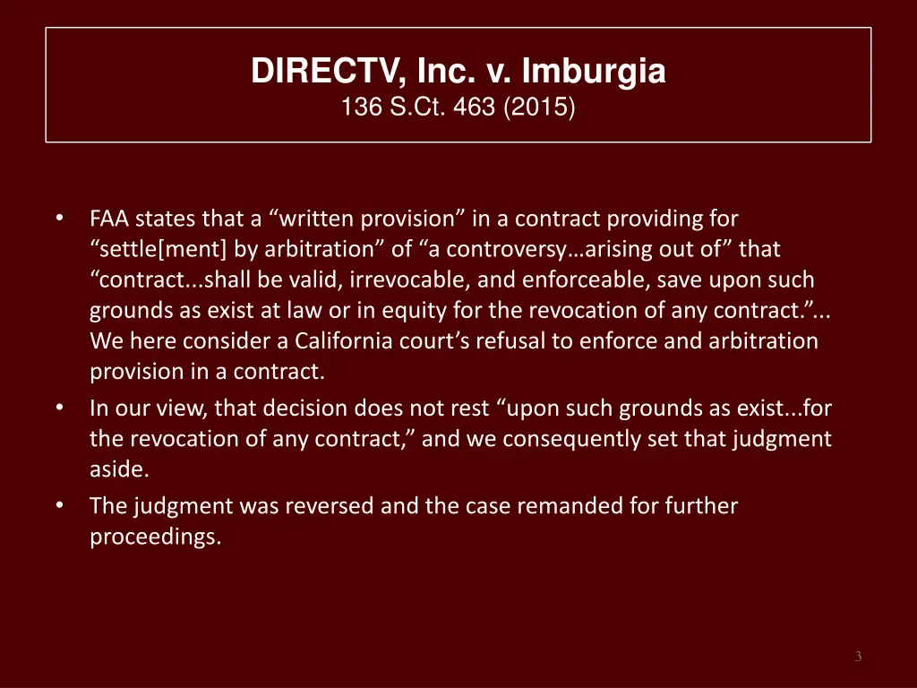 directv inc v imburgia 136 s ct 463 2015