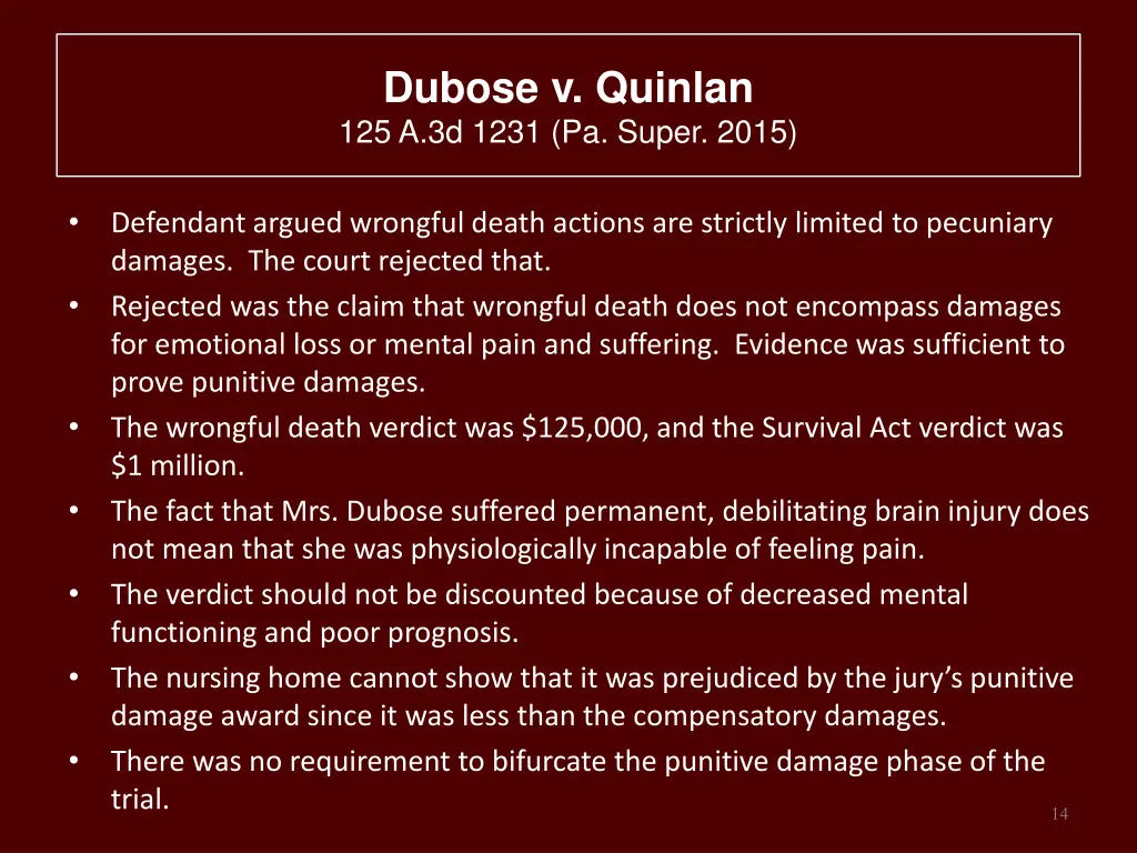 dubose v quinlan 125 a 3d 1231 pa super 2015 1