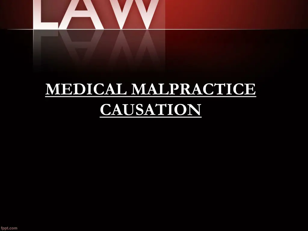 medical malpractice causation