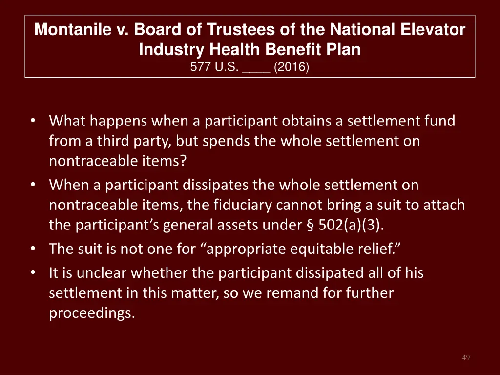 montanile v board of trustees of the national 1