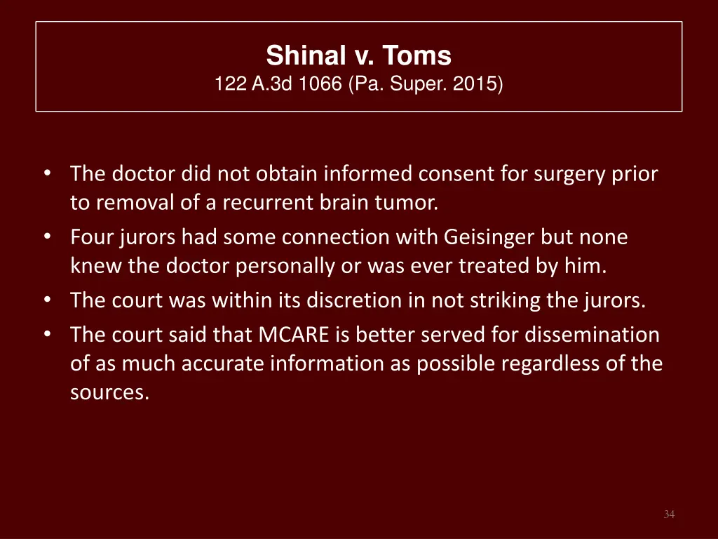 shinal v toms 122 a 3d 1066 pa super 2015