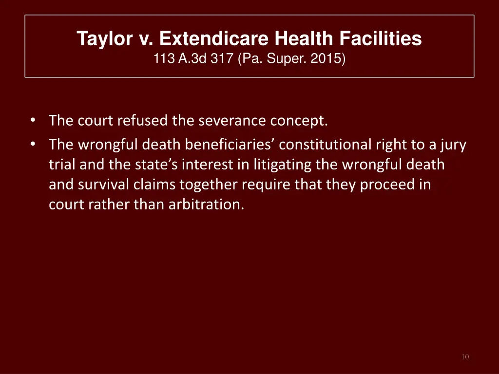 taylor v extendicare health facilities 1