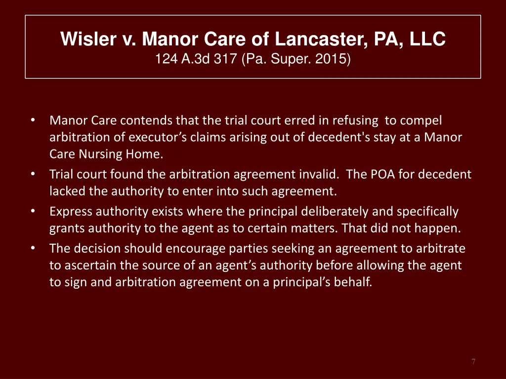 wisler v manor care of lancaster