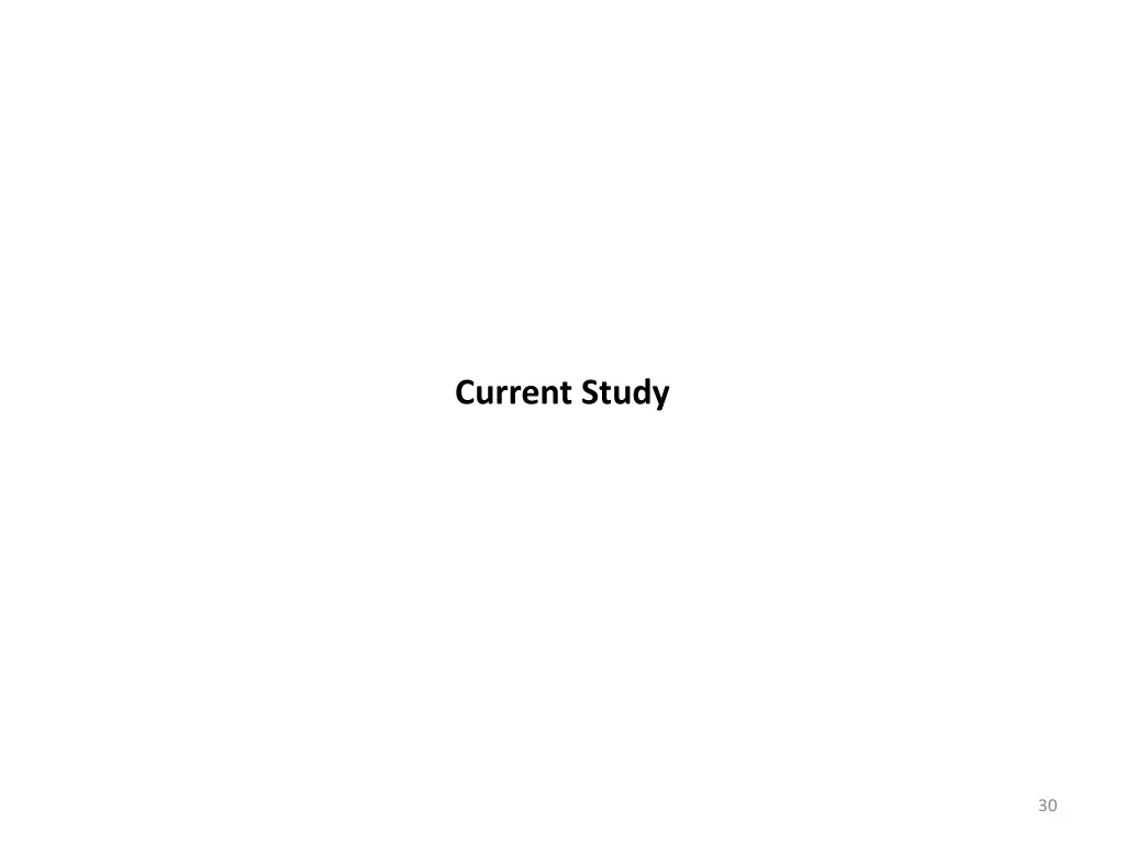 current study