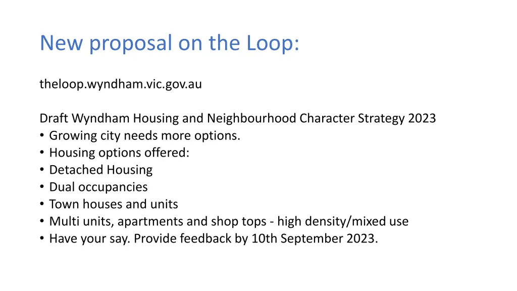 new proposal on the loop
