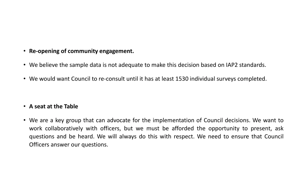 re opening of community engagement