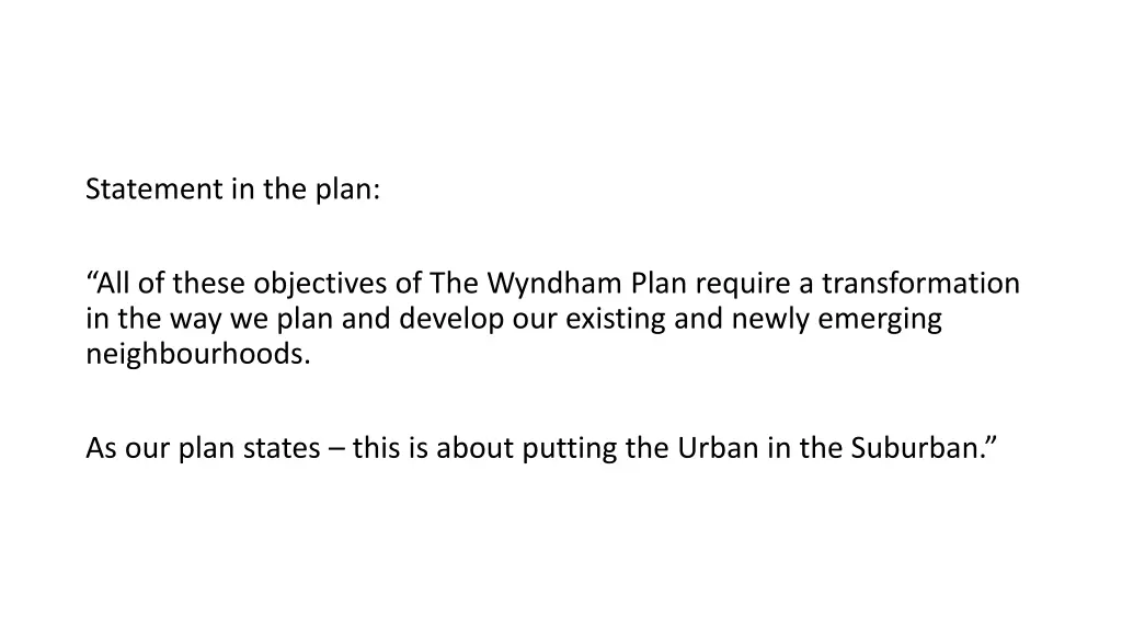 statement in the plan