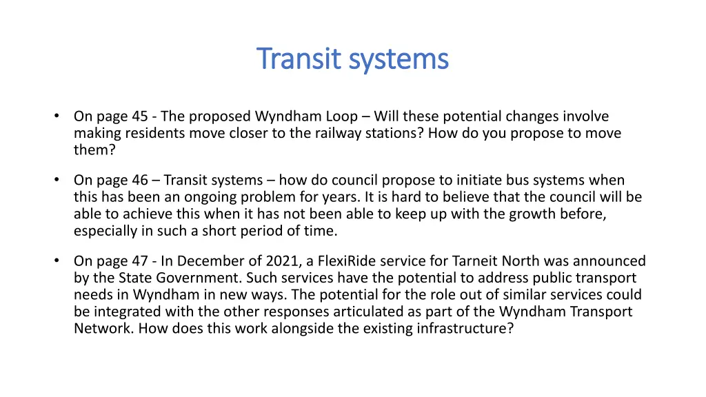 transit systems transit systems