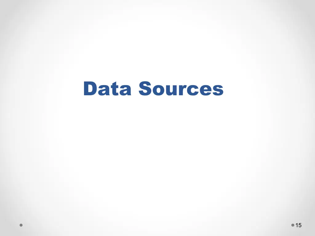 data sources