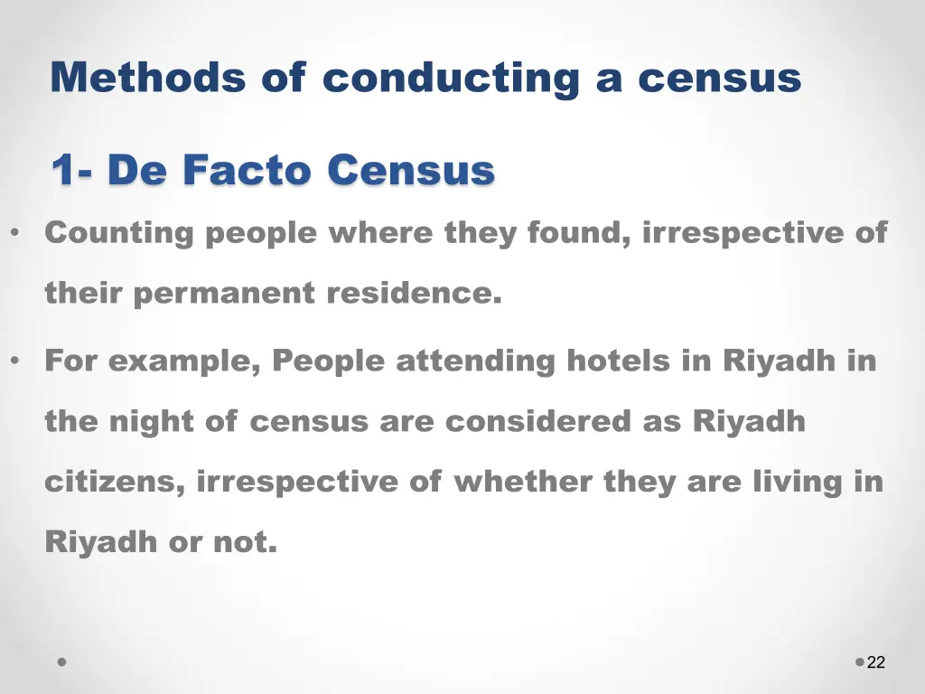 methods of conducting a census
