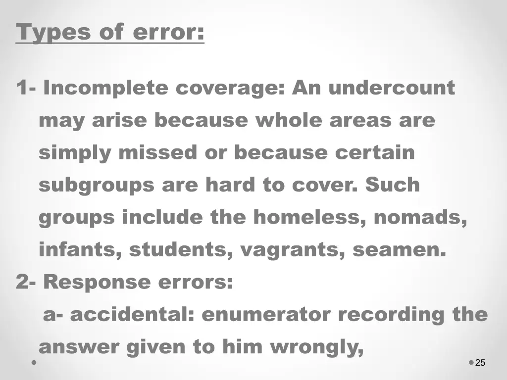 types of error
