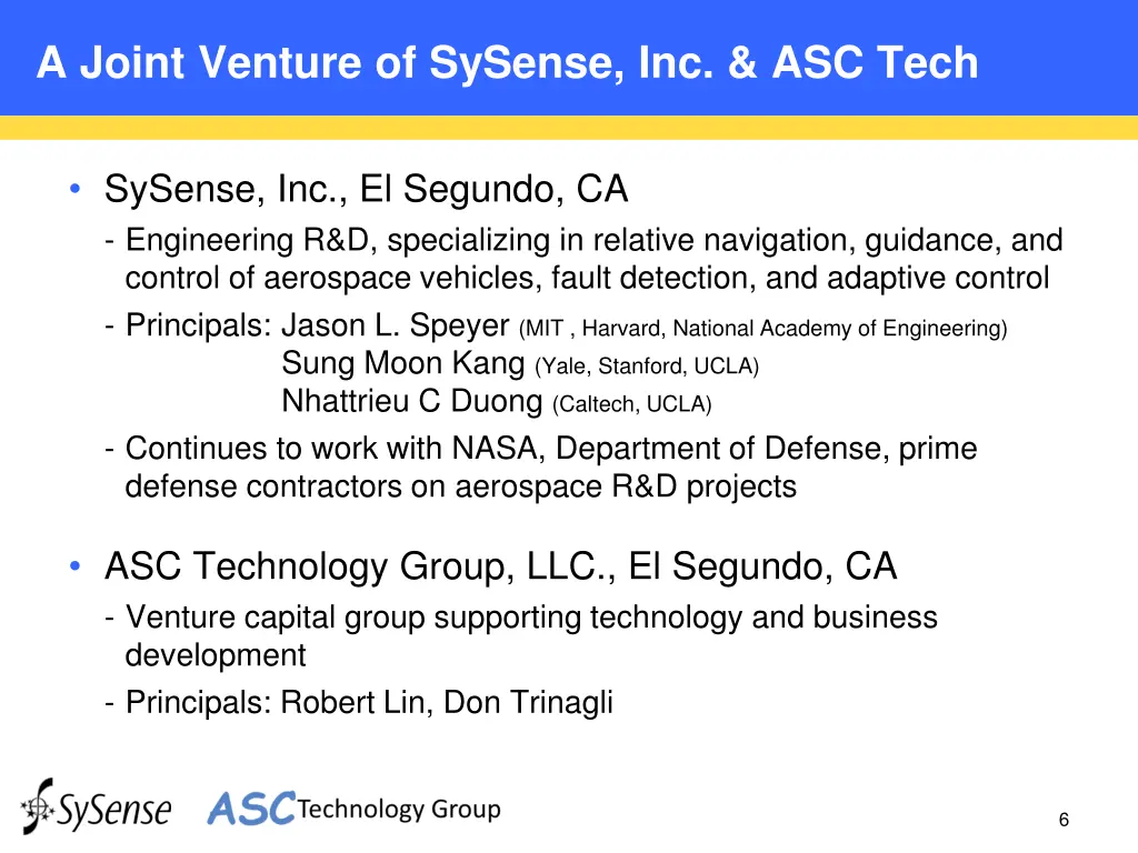 a joint venture of sysense inc asc tech