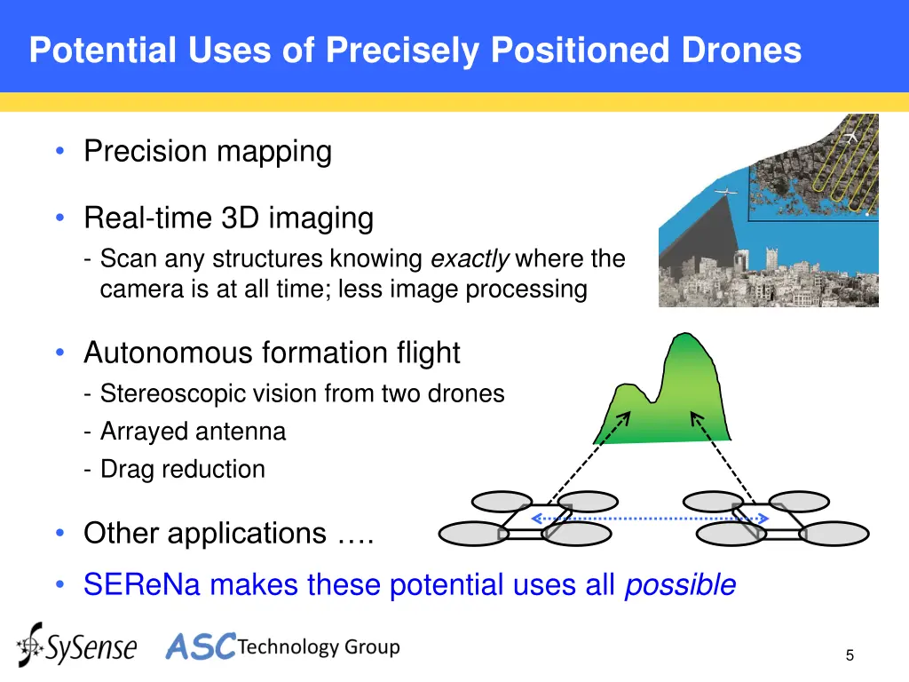 potential uses of precisely positioned drones